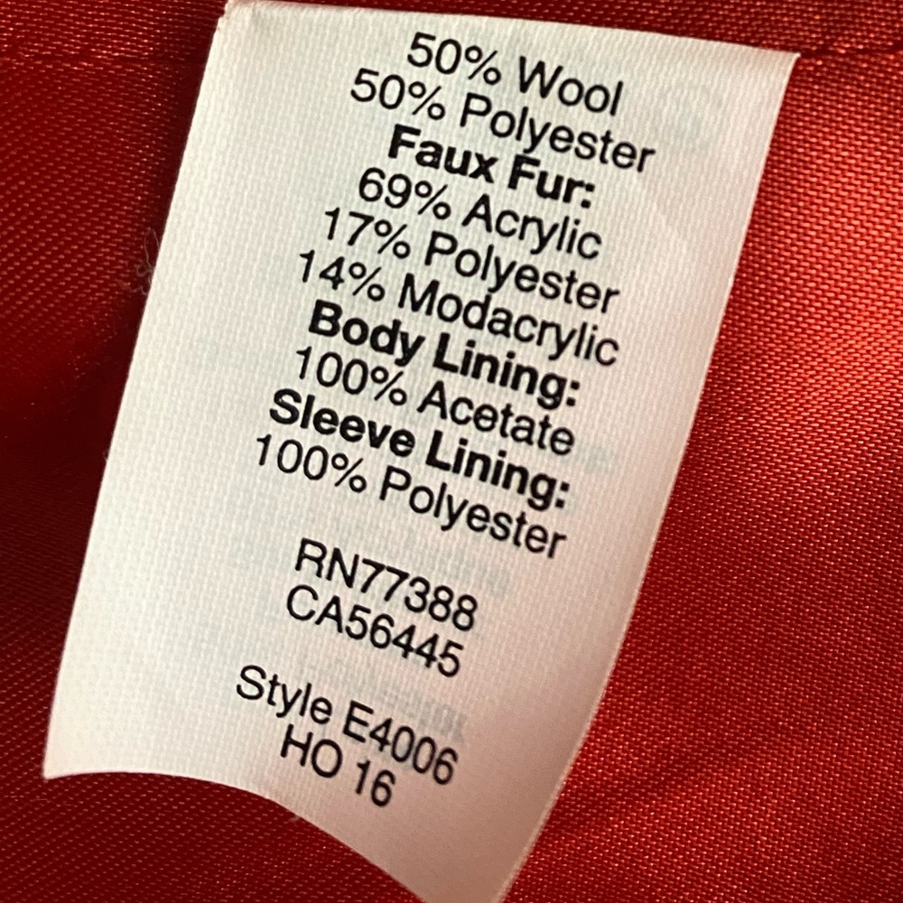 J. Crew Chateau Parka Wool Blend,Peacoat In Red Size 4 Petite. - Picture 11 of 12